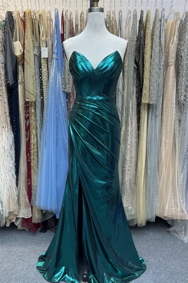OKBBN Elegant Slimming V-neck Sleeveless Folded Ball Dress