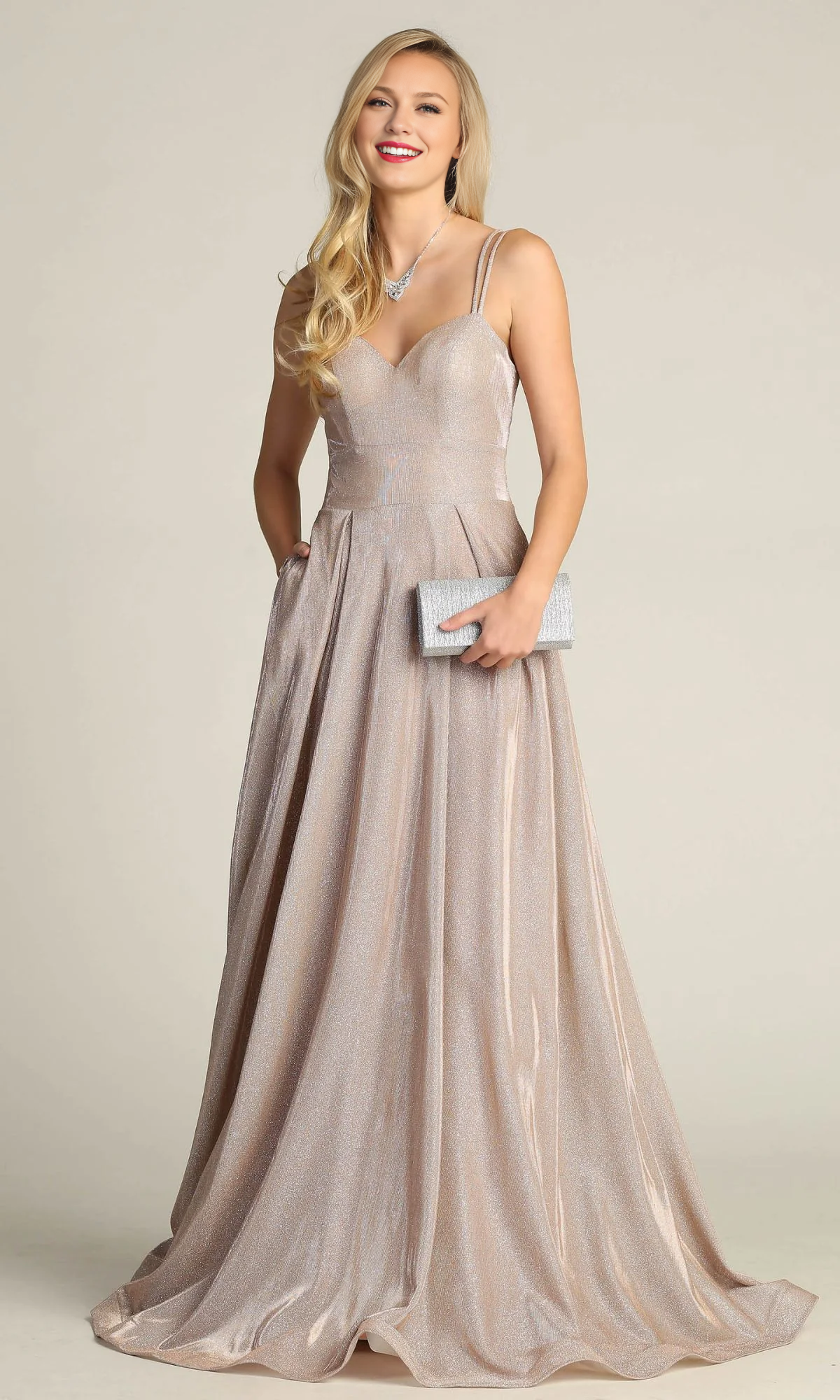 OKBBN Back Strap Long A-line Ball Dress