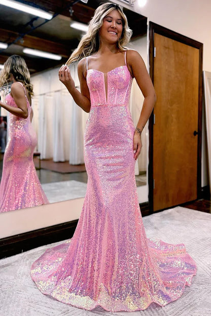 OKBBN Sparkling Mermaid Sweetheart Sparkle Long Dress