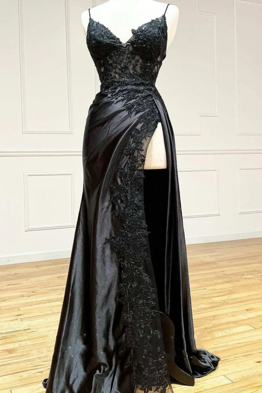 OKBBN elegant slim fit V-neck slim shoulder strap sleeveless pleated lace dance dress