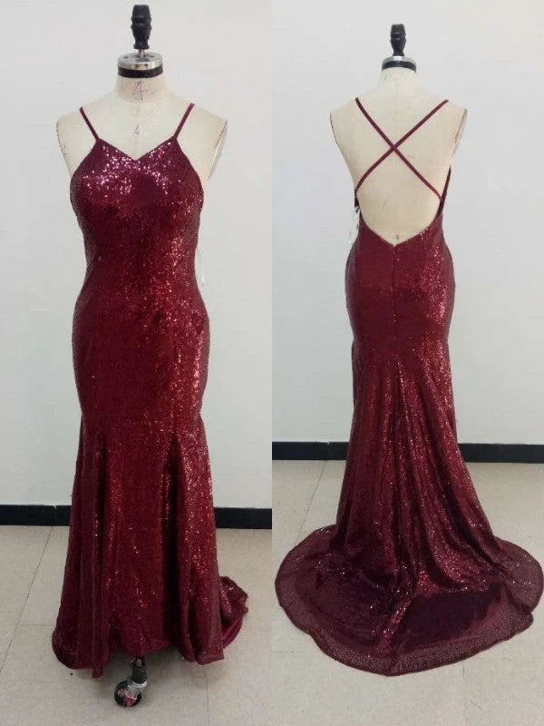 OKBBN Tight Straight V-neck Sleeveless Ruffle Glitter Ball Dress