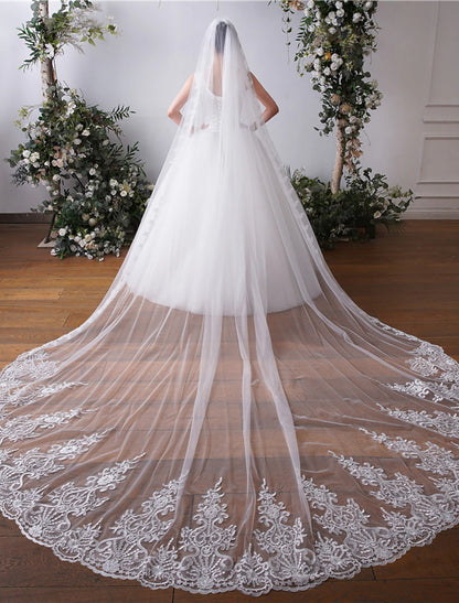 OKBBN single-layer lace wedding veil