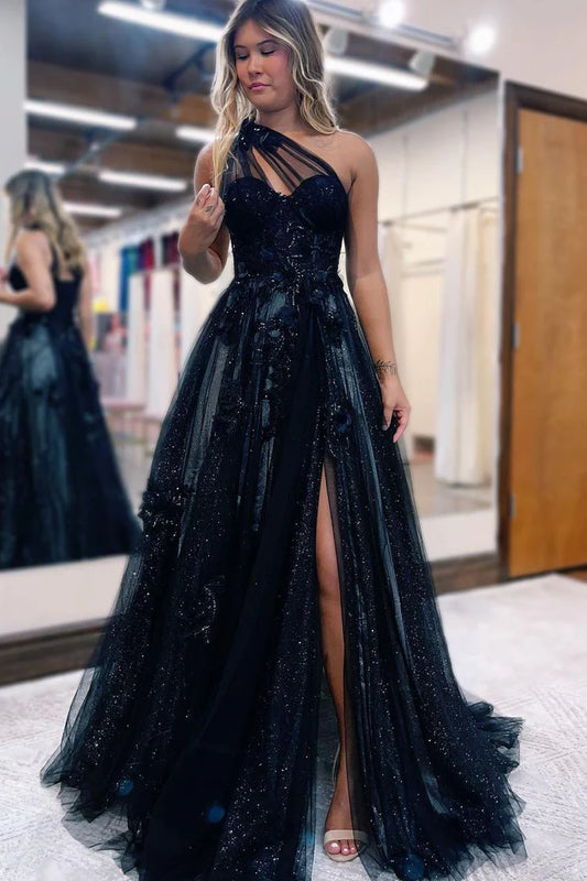 OKBBN charming sparkling A-line sweetheart chiffon ball dress