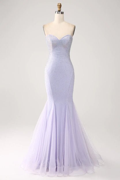 OKBBN Elegant Mermaid Sweetheart Off Shoulder Long Ball Dress
