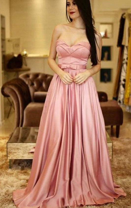 OKBBN strapless Sweetheart Long Formal Ball Dress