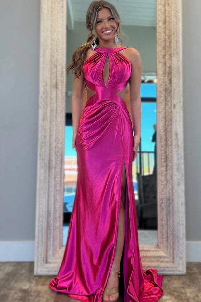 OKBBN sexy and hot mermaid camisole sleeveless pleated ball dress