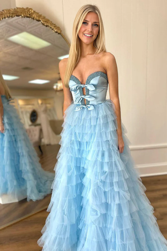OKBBN Cute A-line Sweetheart Layered Tulle Ball Gown