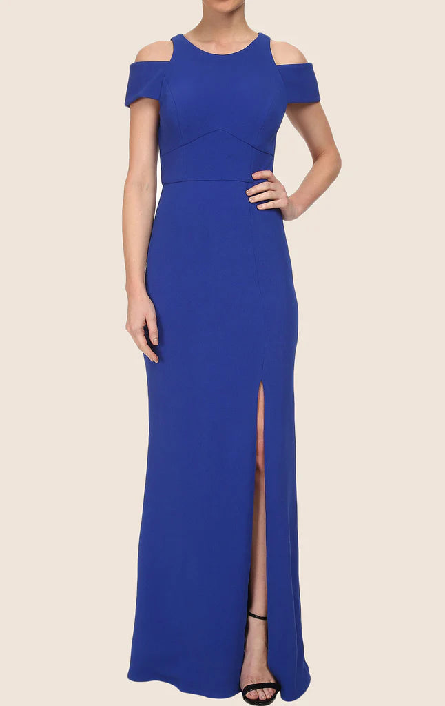 OKBBN Tight Sleeve Flat Knitted Long Ball Dress