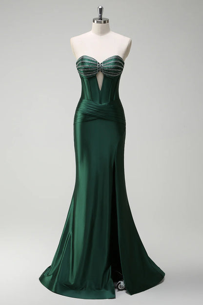 OKBBN mermaid slit tight corset hollow ball dress