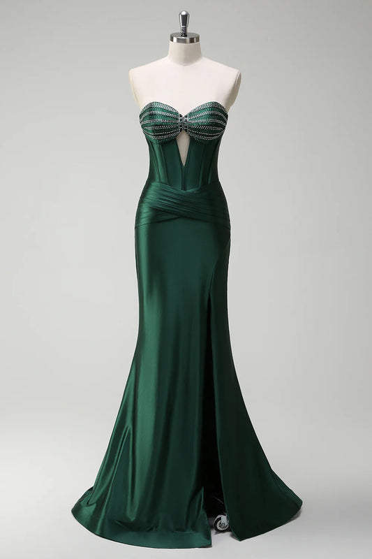 OKBBN mermaid slit tight corset hollow ball dress