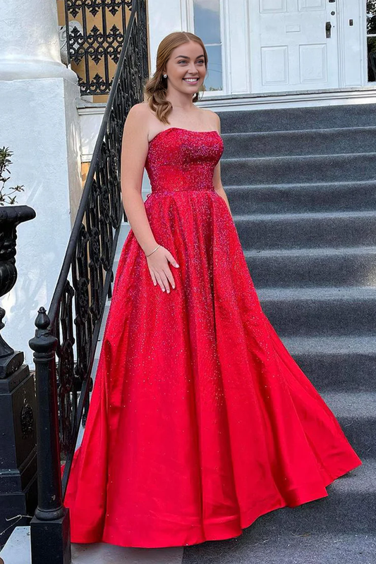 OKBBN Cute Shiny Satin Ball Dress