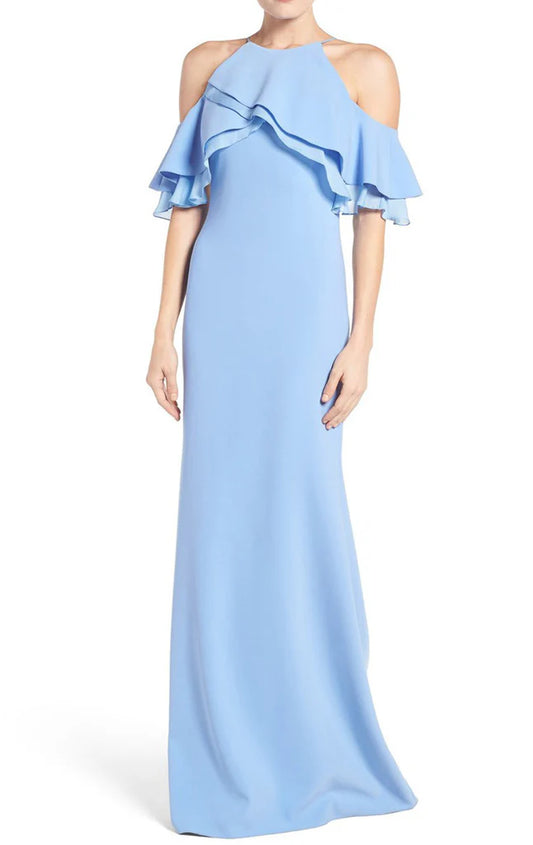 OKBBN off shoulder tight long ball gown