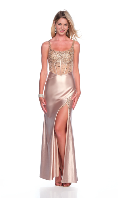 OKBBN slim fit slim shoulder strap sequin transparent tight corset dance dress