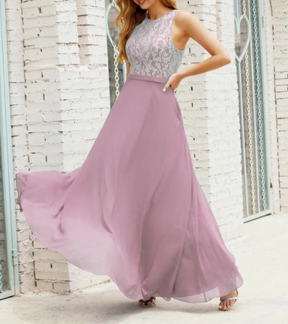 Lace Prom Dress Floor Length Evening Gowns with Pockets