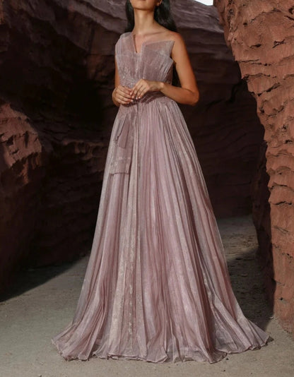 Elegant Pink Evening Gown and Strapless Glitter Dress Appliquéd Embroidered Gown and Pretty Pink Dress