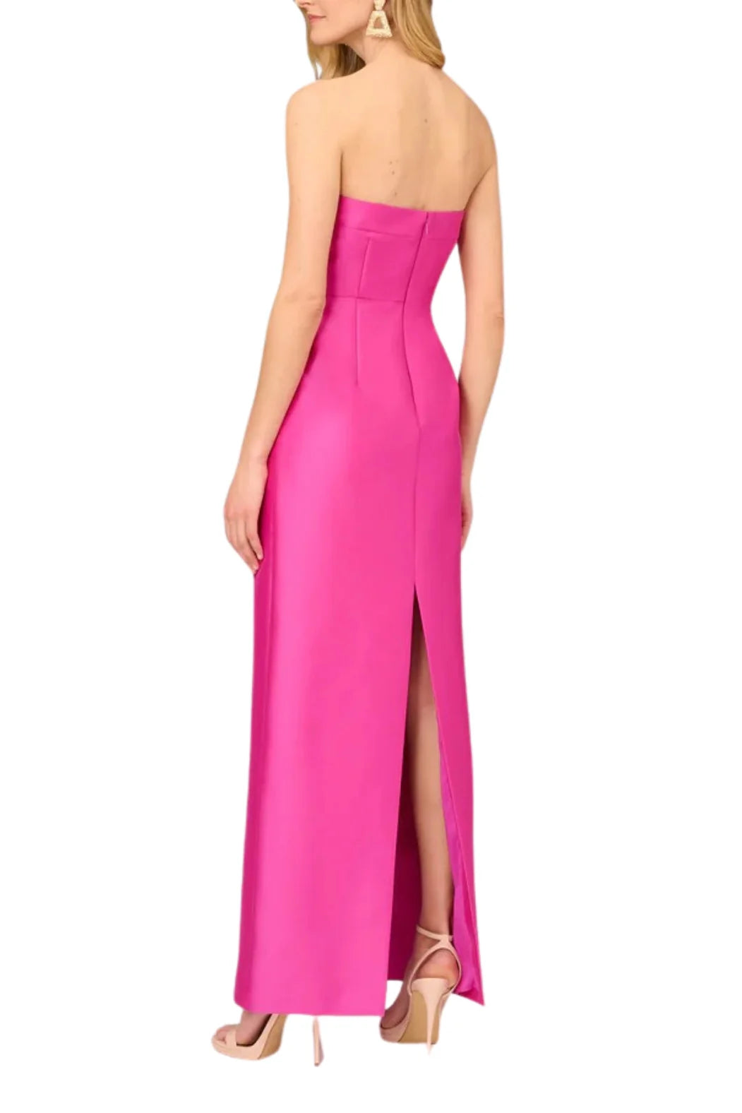 Strapless Gown with Pleated Bodiceformal Prom dresses