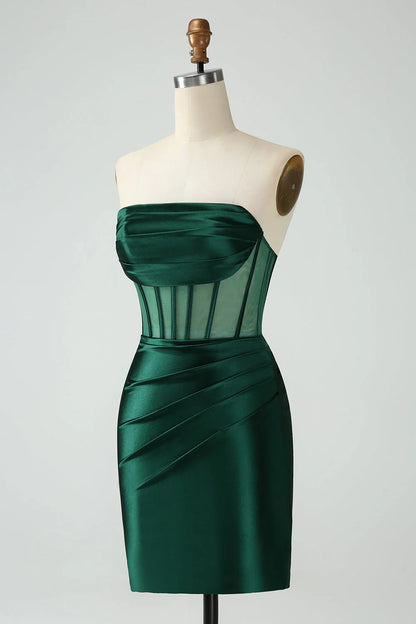 Bodycon Strapless Corset Short Homecoming Dress