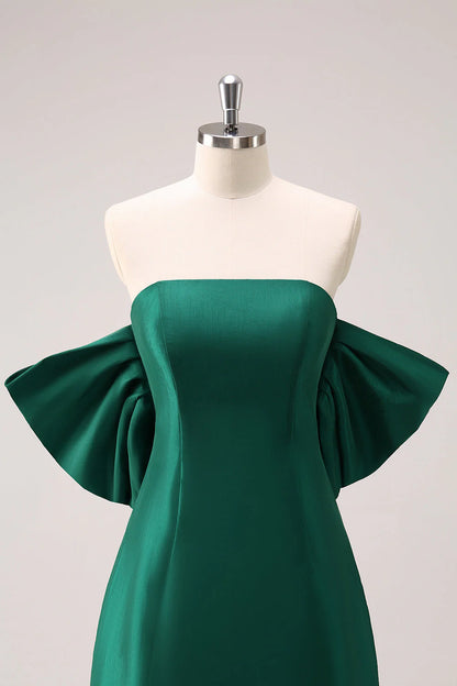 A Line Strapless Short Homecoming Dress with Bow