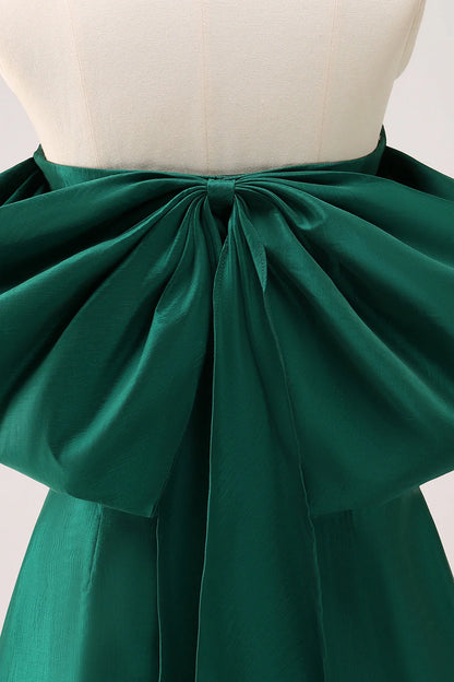 A Line Strapless Short Homecoming Dress with Bow