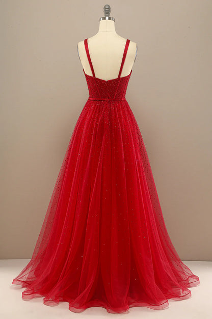 Beautiful and Elegant Red Sweetheart Ball Cocktail Ball Dress