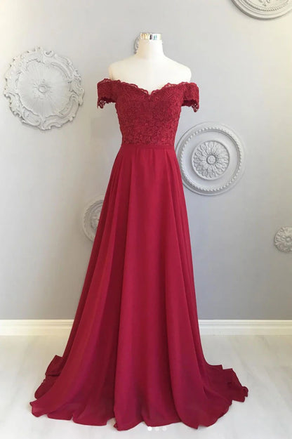 Burgundy lace long prom dress burgundy prom dress