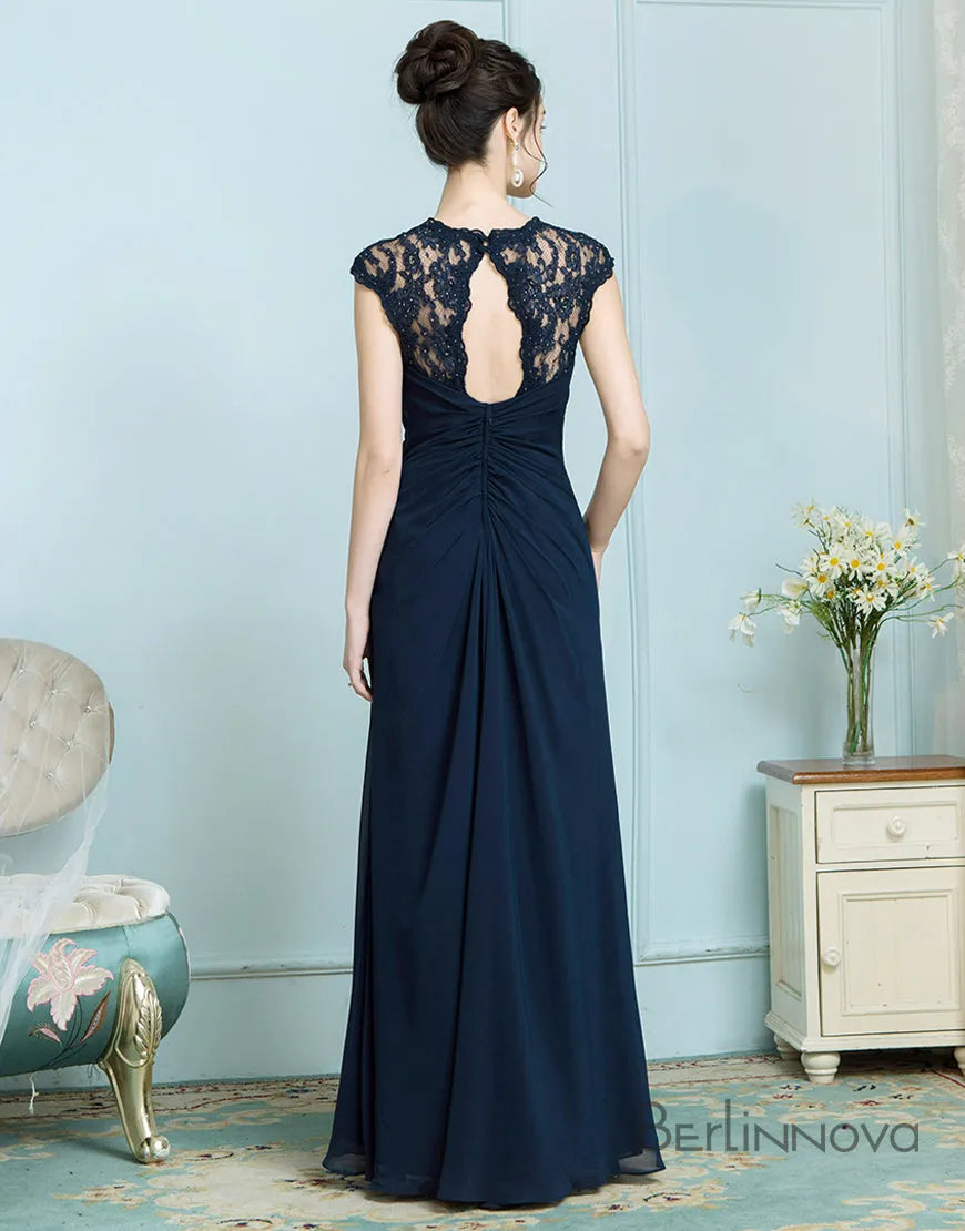 Elegant and Sexy Sleeveless Champagne Bride Mom Wedding Formal Dress