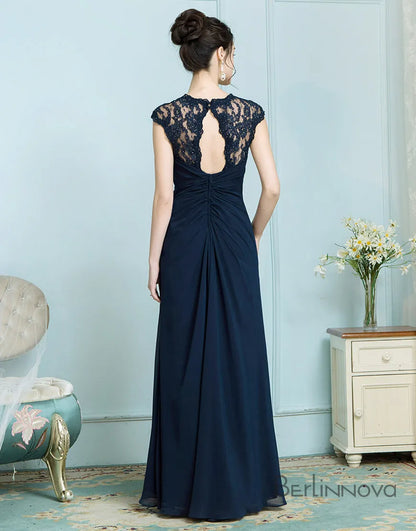Elegant and Sexy Sleeveless Champagne Bride Mom Wedding Formal Dress