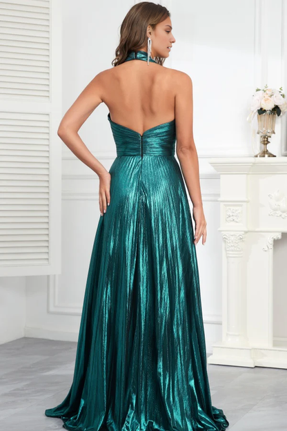 OKBBN minimalist casual A-line suspender sleeveless pleated ball gown