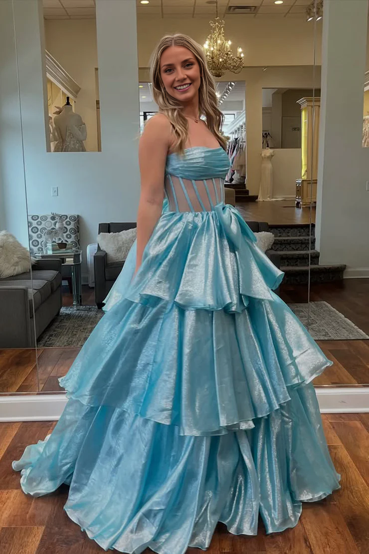 OKBBN Cute Ball Dress Off Shoulder Organza Ball Dress