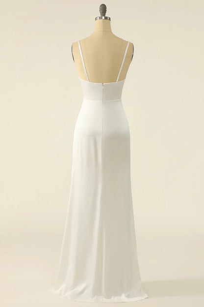 OKBBN's elegant satin minimalist sleeveless evening gown