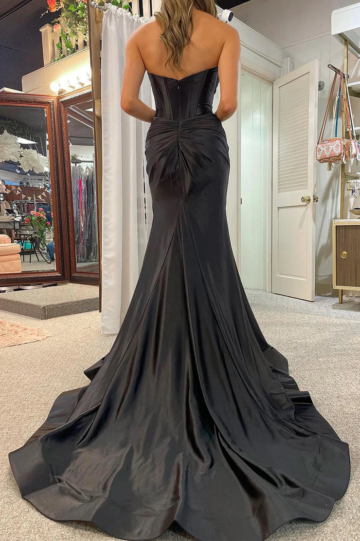 OKBBN Charming Mermaid Sweetheart Long Split Ball Dress