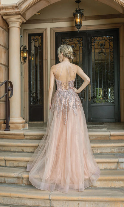 OKBBN Long A-line Formal Ball Dress