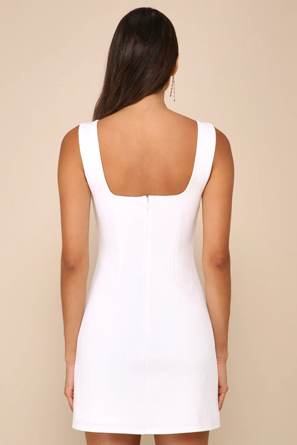 OKBBN Hollow Tight Mini Elastic Technology Crape Heart Collar Tight corset Homecoming Dresses