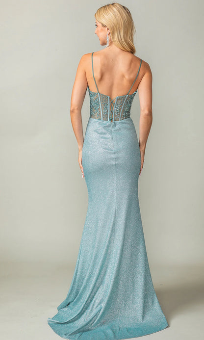 OKBBN's charming perspective tight long sparkling ball gown