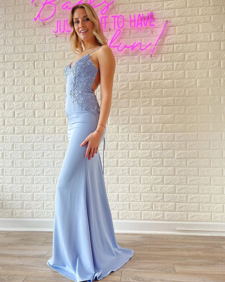 OKBBN Charming Mermaid Sweetheart Satin Ball Dress