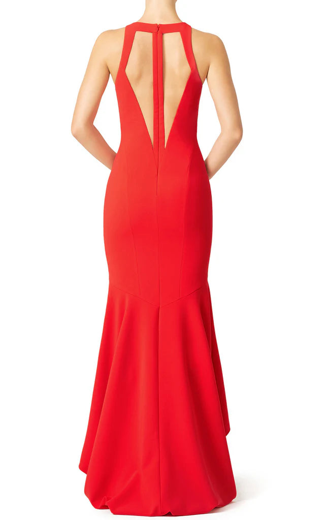 OKBBN Elegant Strapped Sleeveless Off Shoulder Ball Dress
