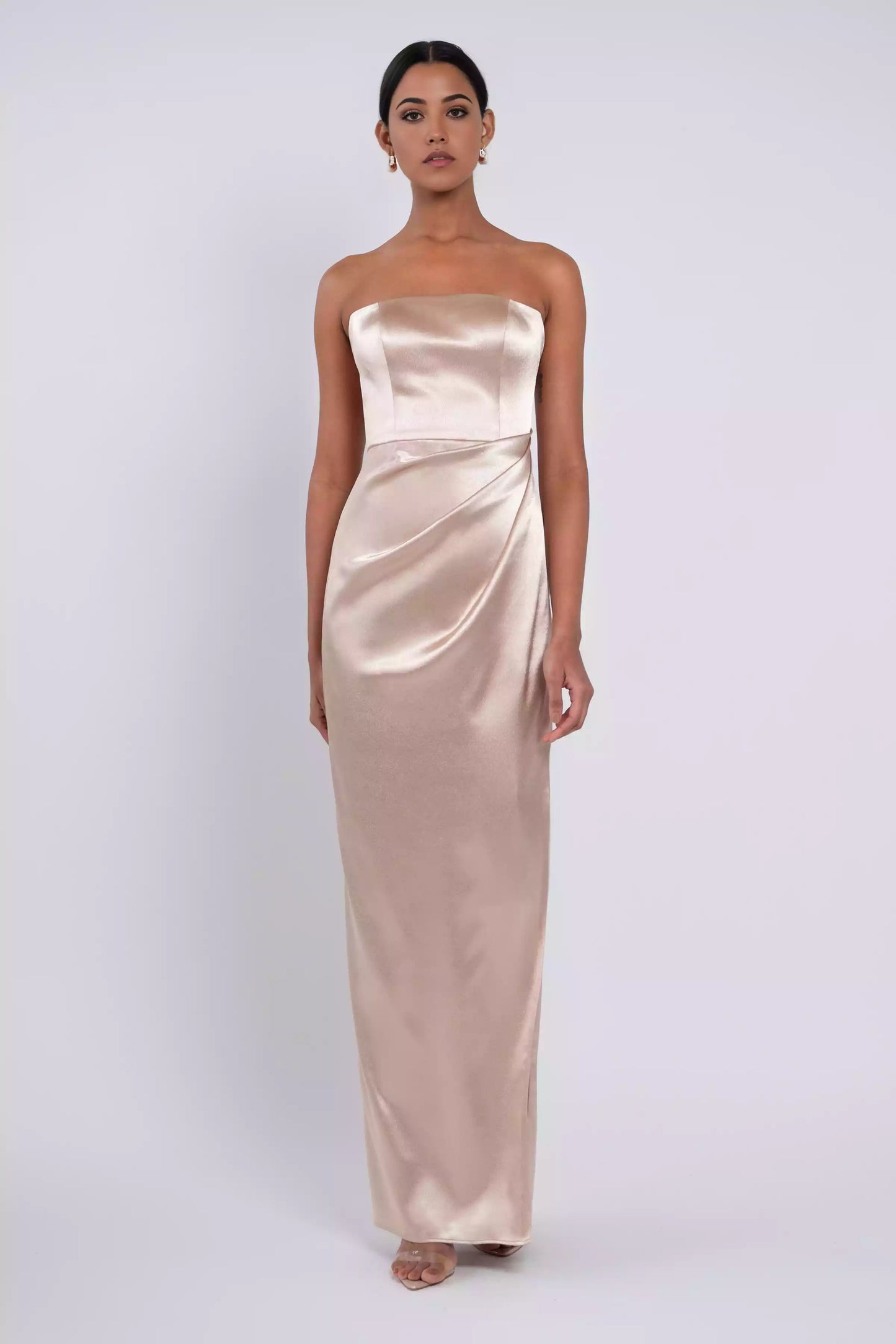 Fashionable and elegant structure, full of tight corset, slit skirt, strapless Bridesmaid Dresses