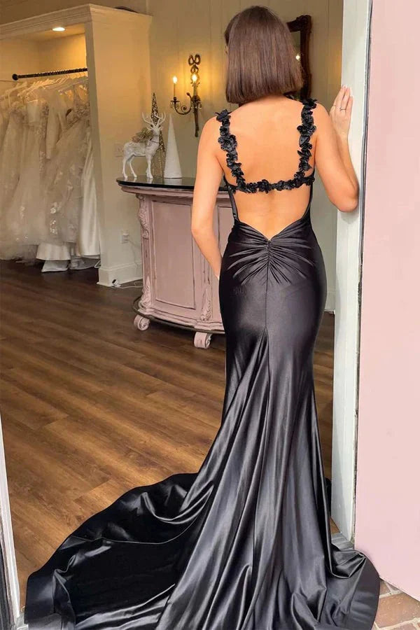 OKBBN sexy mermaid sweet shoulder strap sleeveless backless ball dress