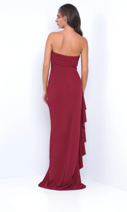 OKBBN's charming strapless long ruffled ball gown