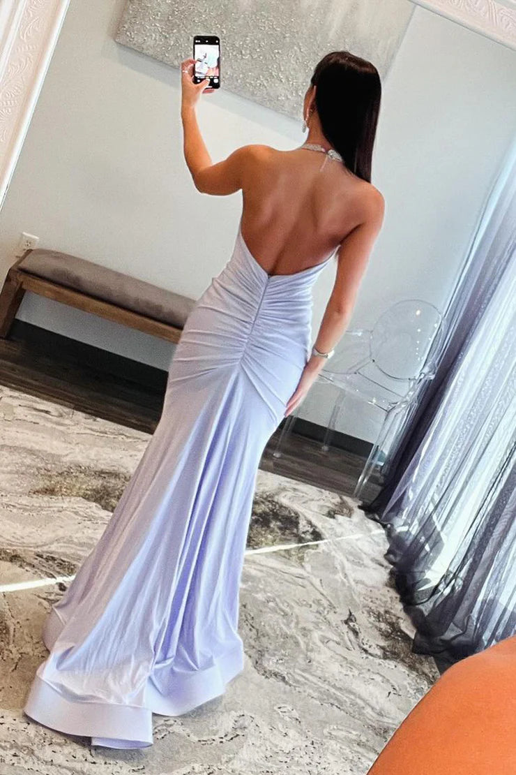 OKBBN Charming Mermaid Sweetheart Satin Long Ball Dress