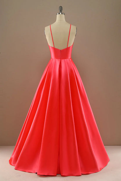 OKBBN A-line slim shoulder sleeveless evening gown