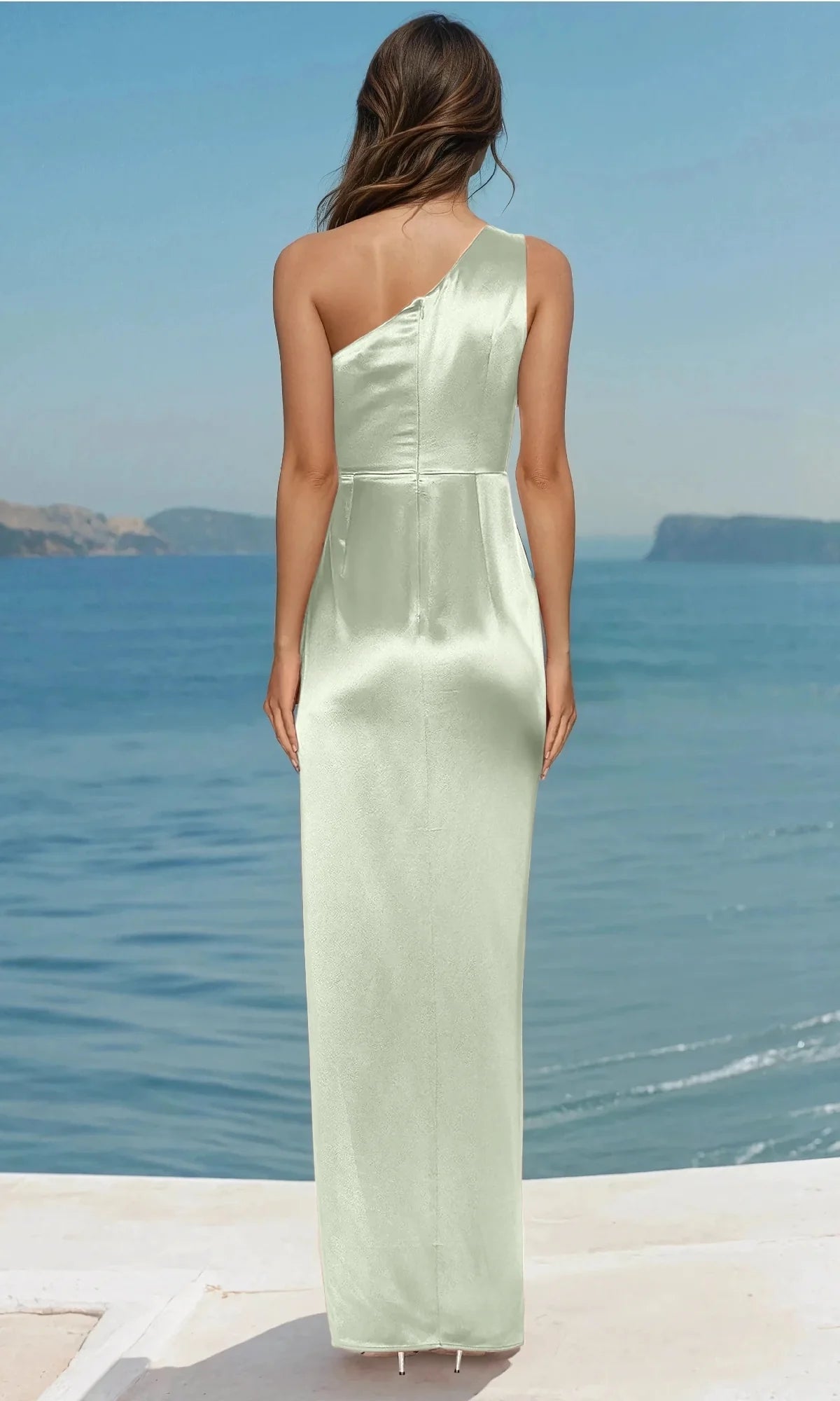 OKBBN Elegant One Shoulder Classic Ball Dress