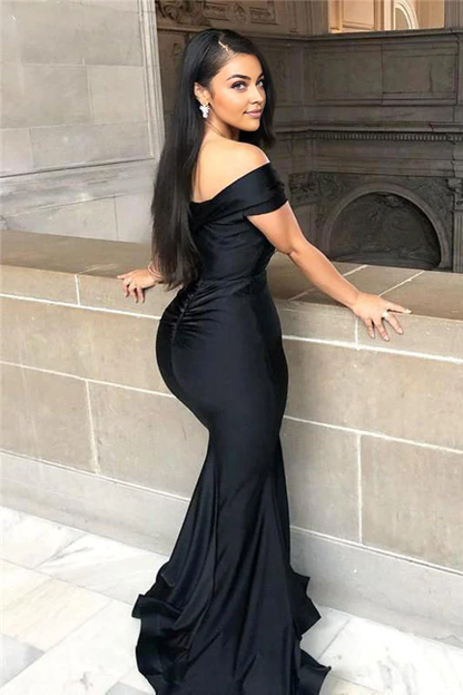 OKBBN Off Shoulder and Ground Back Mermaid Ball Dress