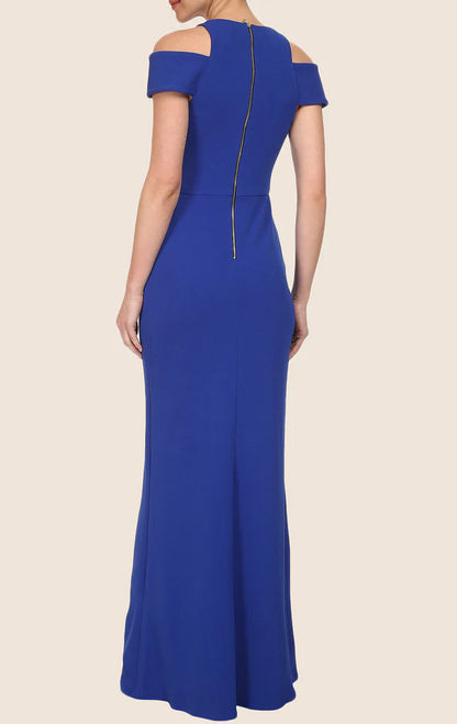 OKBBN Tight Sleeve Flat Knitted Long Ball Dress