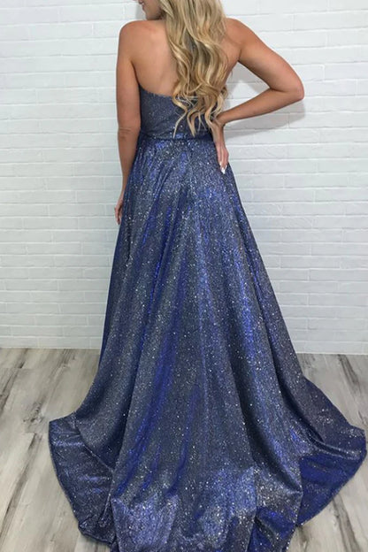 OKBBN Elegant Strap V-neck Long Formal Ball Dress