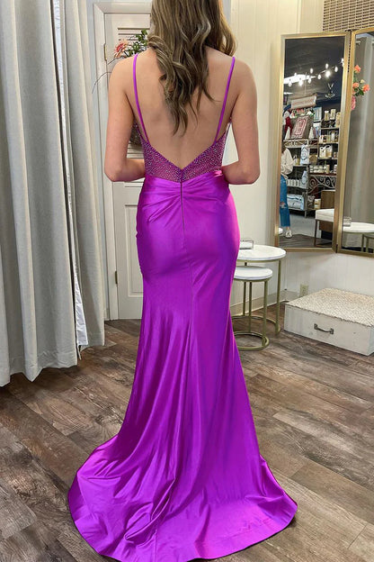 OKBBN Charming Mermaid Sweetheart Satin Long Ball Dress