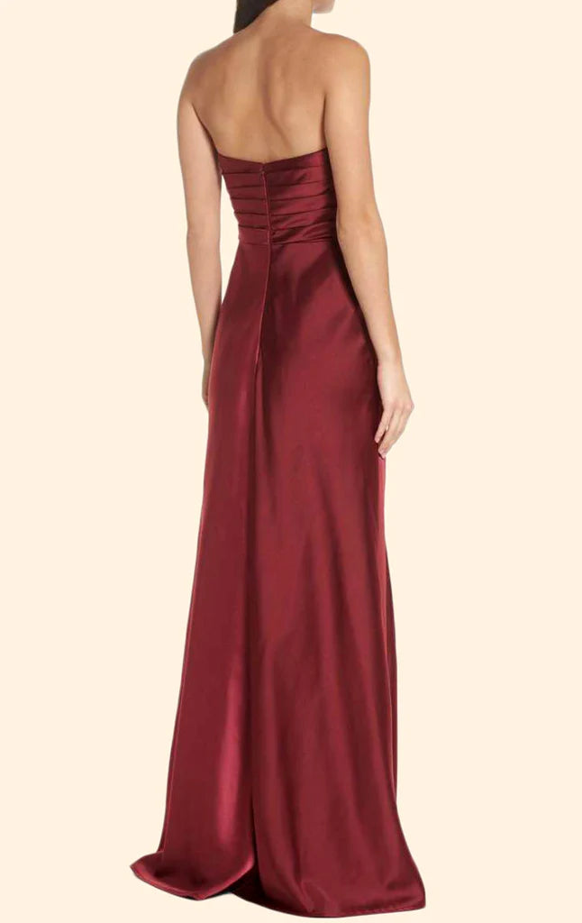 OKBBN strapless Sweetheart Long Formal Ball Dress