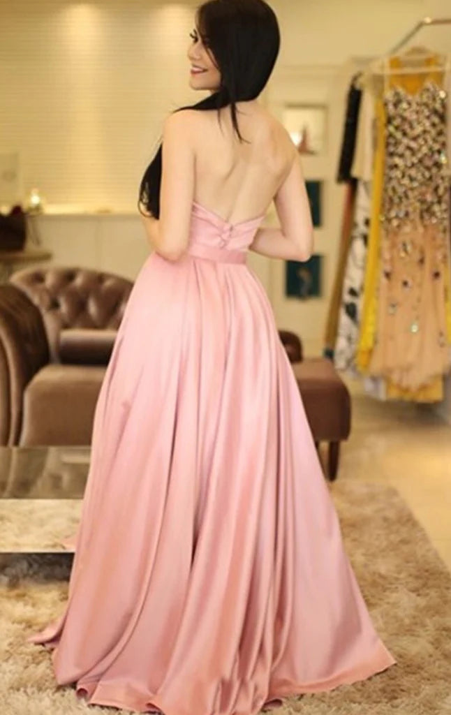 OKBBN strapless Sweetheart Long Formal Ball Dress
