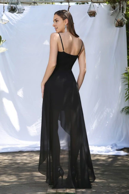 OKBBN minimalist slim shoulder sleeveless A-line ball gown