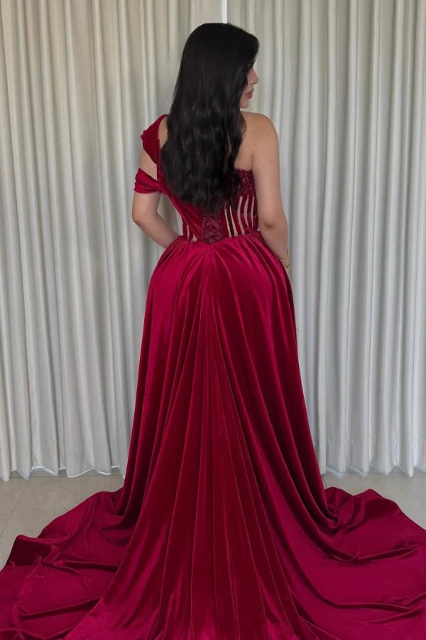 OKBBN sexy and gorgeous one shoulder off the shoulder pleated dress with decal dance dress